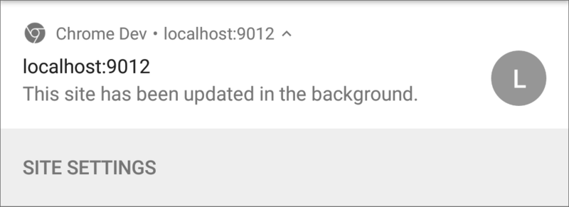 An Image of the default notification in Chrome