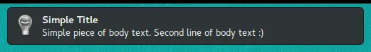Notification with title and body text on Firefox on Linux.