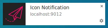 Notification with icon on Chrome on Linux.