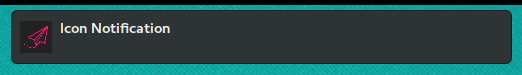 Notification with icon on Firefox on Linux.