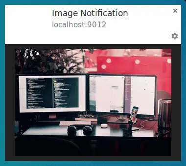 Notification with image on Chrome on Linux.