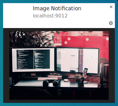 Notification with image on Chrome on Linux.