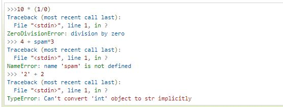 Python3 错误和异常