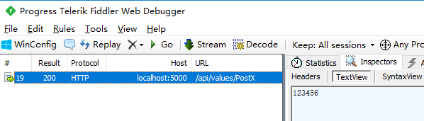 fiddler查看返回结果