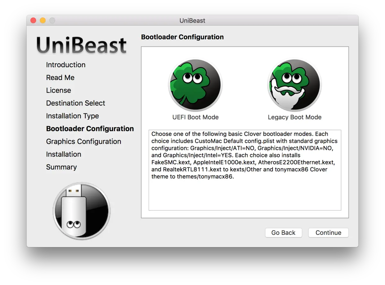 Unibeast 选择引导
