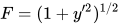 F = (1+y'^2)^{1/2}