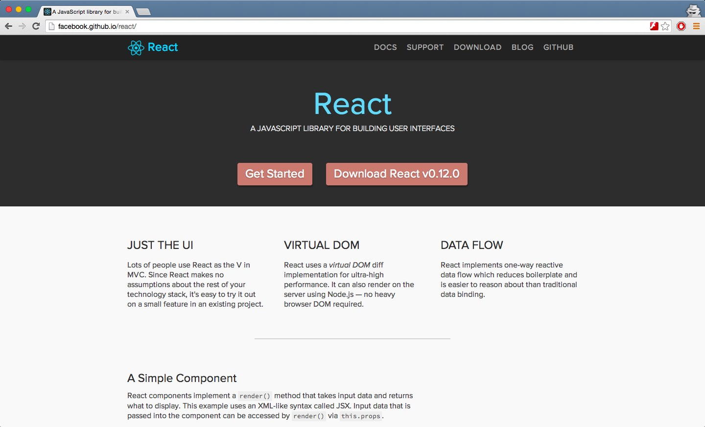 react