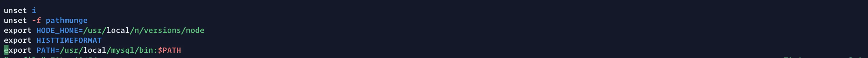 修改 profile文件