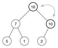 The heap before insertion