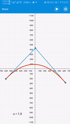 二阶贝塞尔曲线动态图