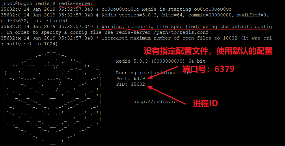 默认配置启动Redis服务器.png