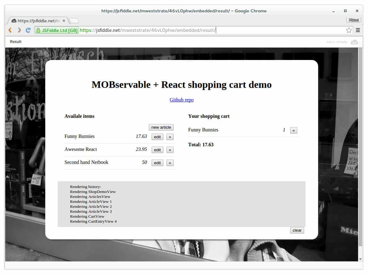 Application Example Screenshot