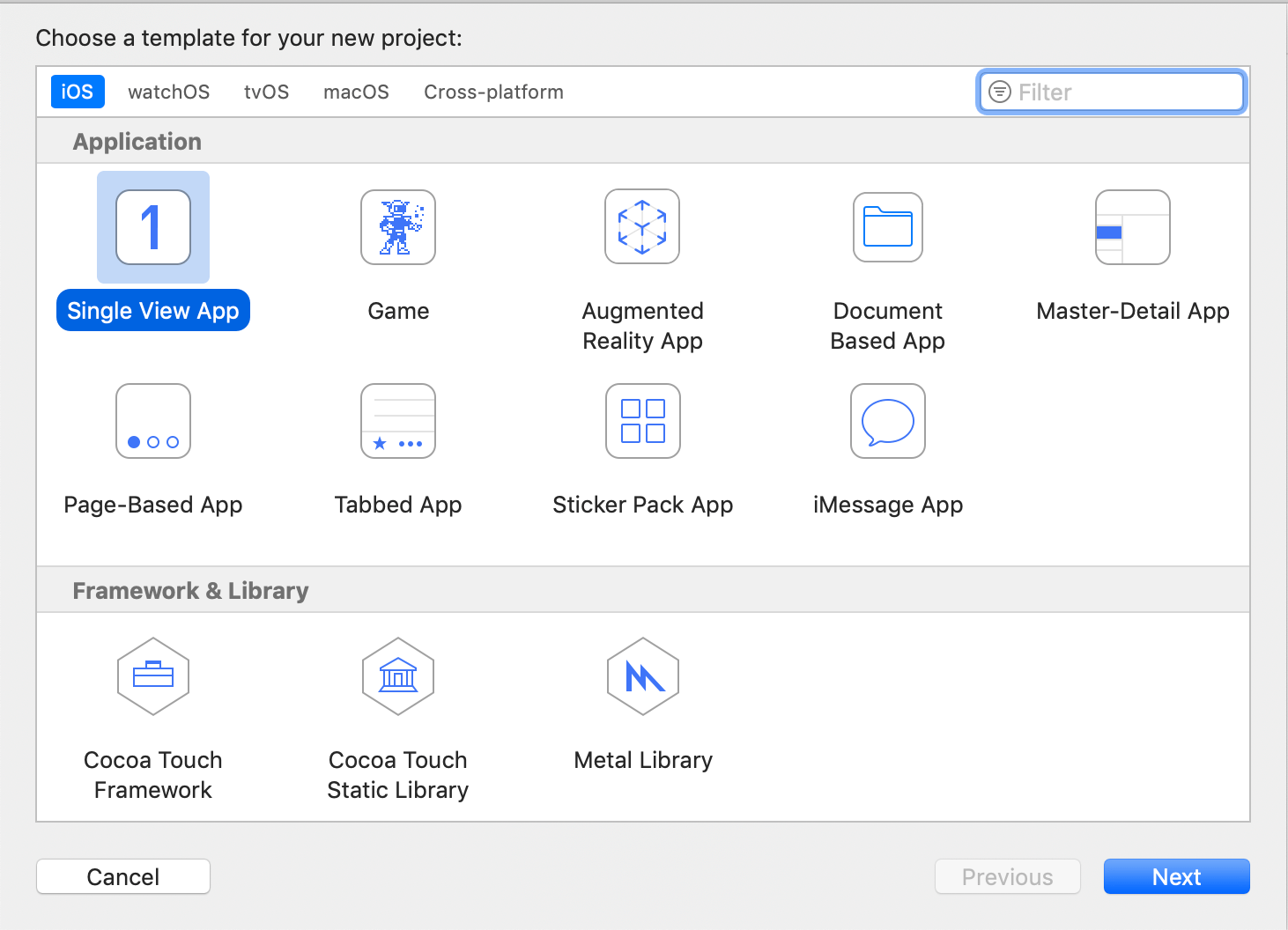 create-single-view-app