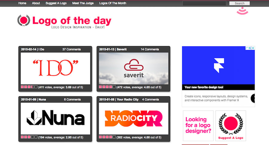 Logo of the day网站界面