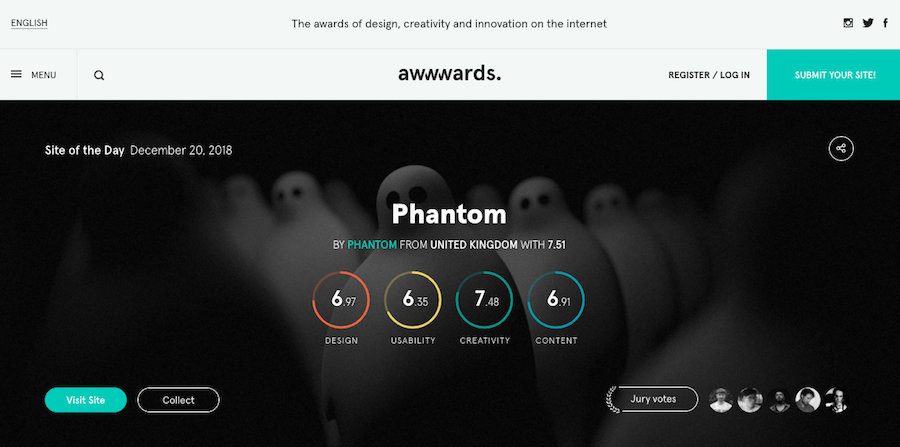 Awwwards网站界面