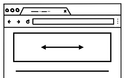 图5：一个部分内容被固定为水平滚动的网页