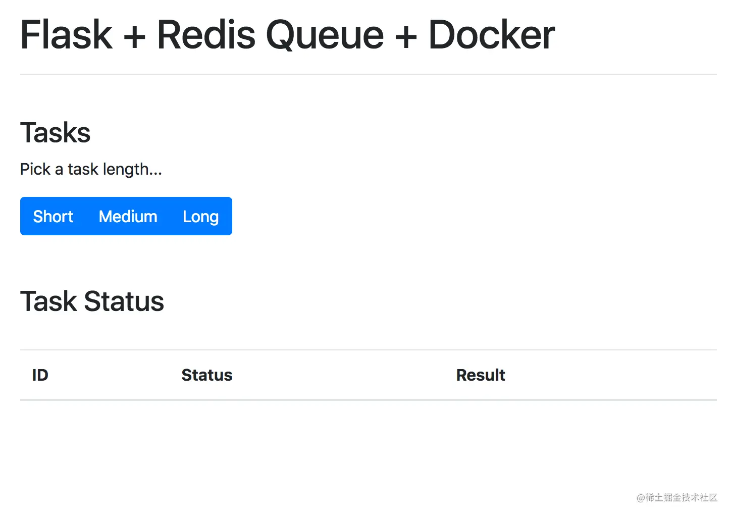 flask、redis queue 和 docker
