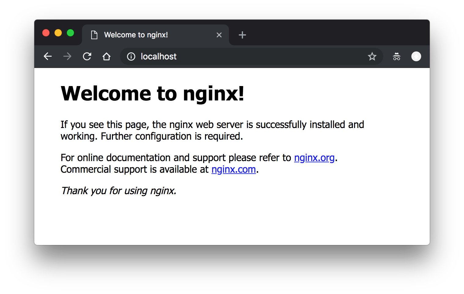 hello nginx