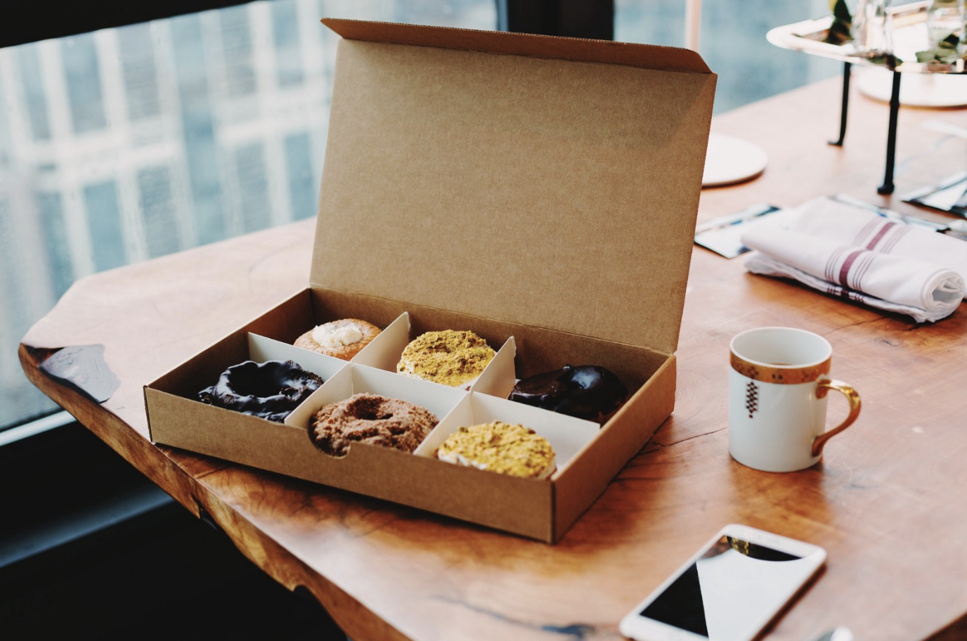 Beautiful presentation can enhance an already delicious donut.