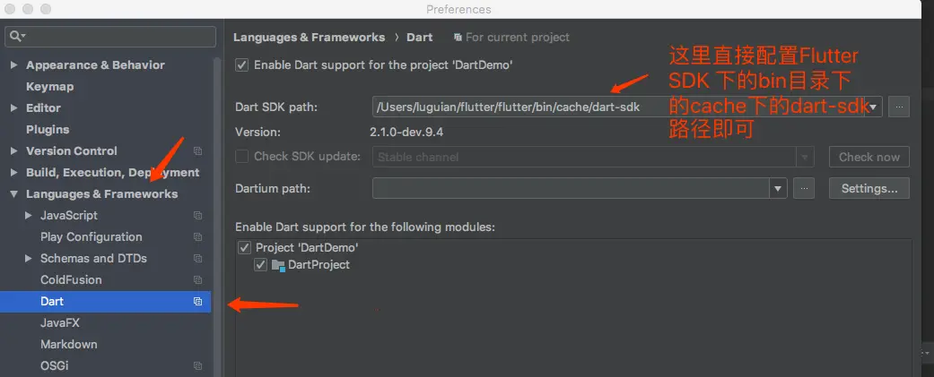 配置Dart sdk