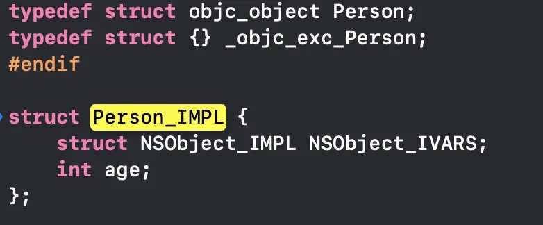 `Person_IMPL`的结构体