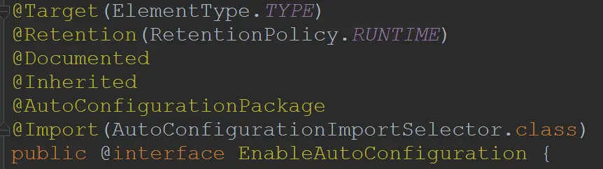 EnableAutoConfiguration注解详情