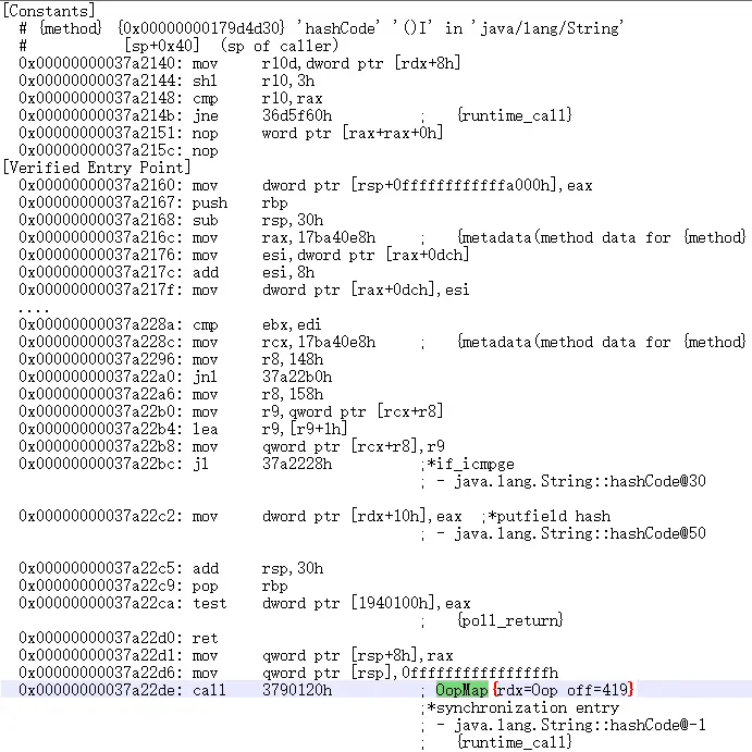 String.hashCode本地代码