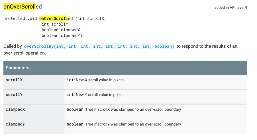 WebView.onOverScrolled