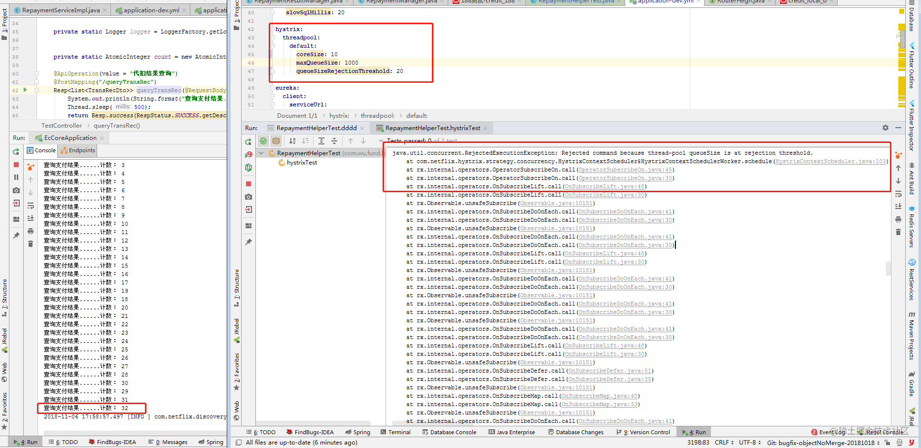 Step on the Spring Cloud Hystrix thread pool queue configuration ...