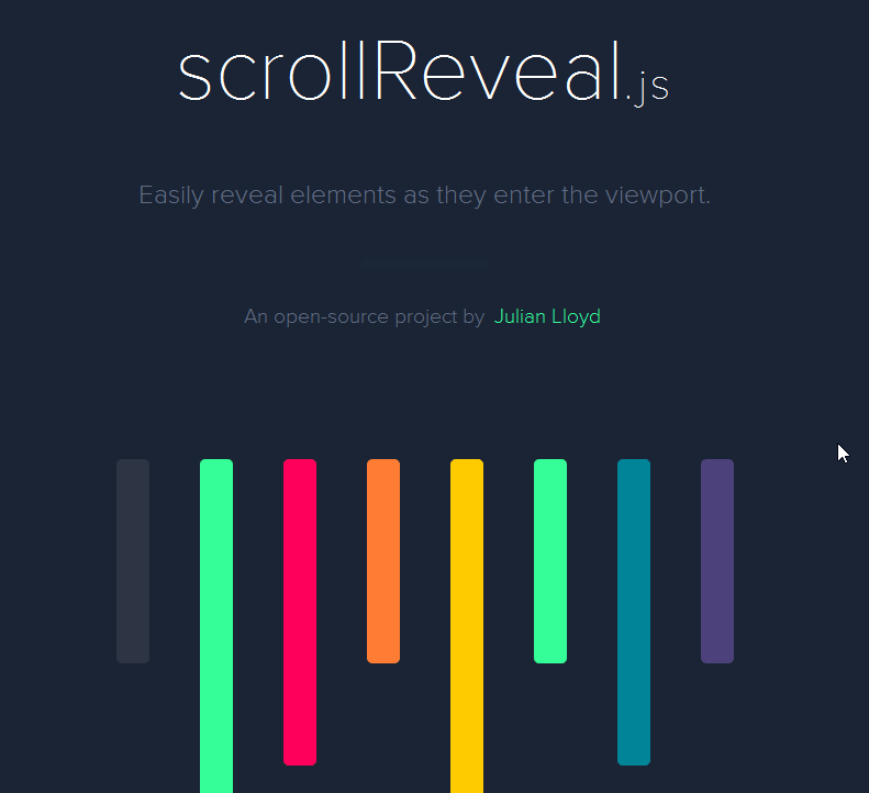 JavaScript 动画库:Scroll Reveal