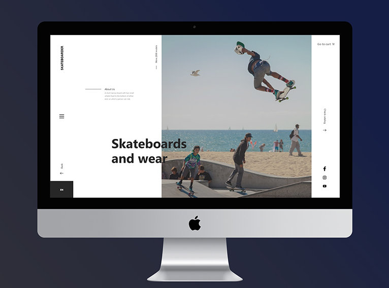 5.Skateboarder – Free Xd UI Kit for Adobe AD