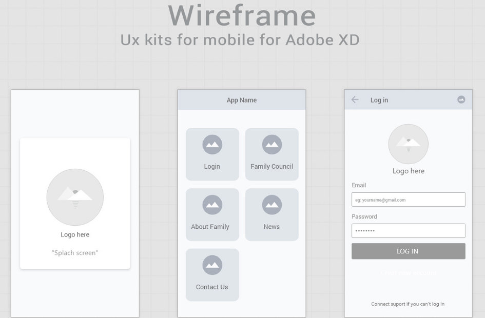 16. Free wireframe kits for Adobe XD
