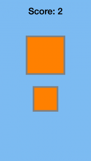 Tap the larger shape and gain points.