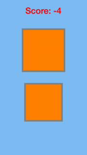 Tap the smaller shape and lose points.