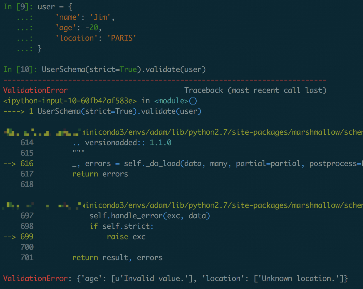 使用marshmallow进行验参