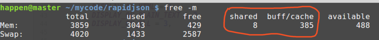 free 命令查看共享内存