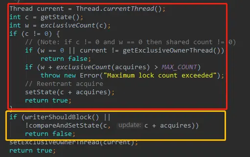 tryAcquire方法实现