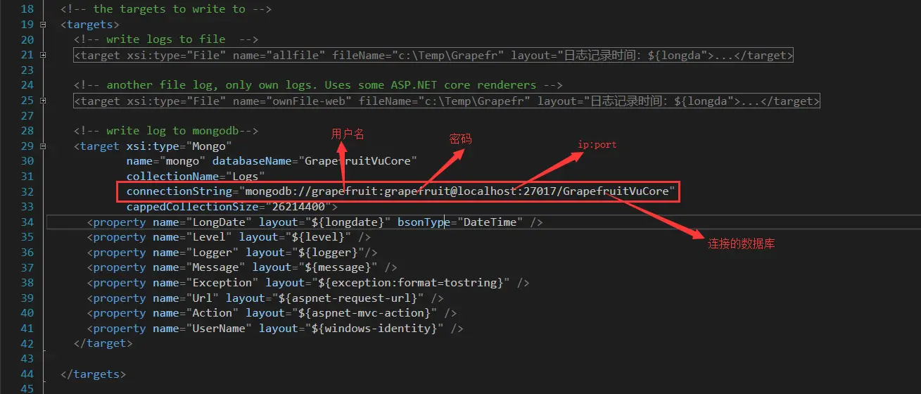 MongoDB数据库连接字符串
