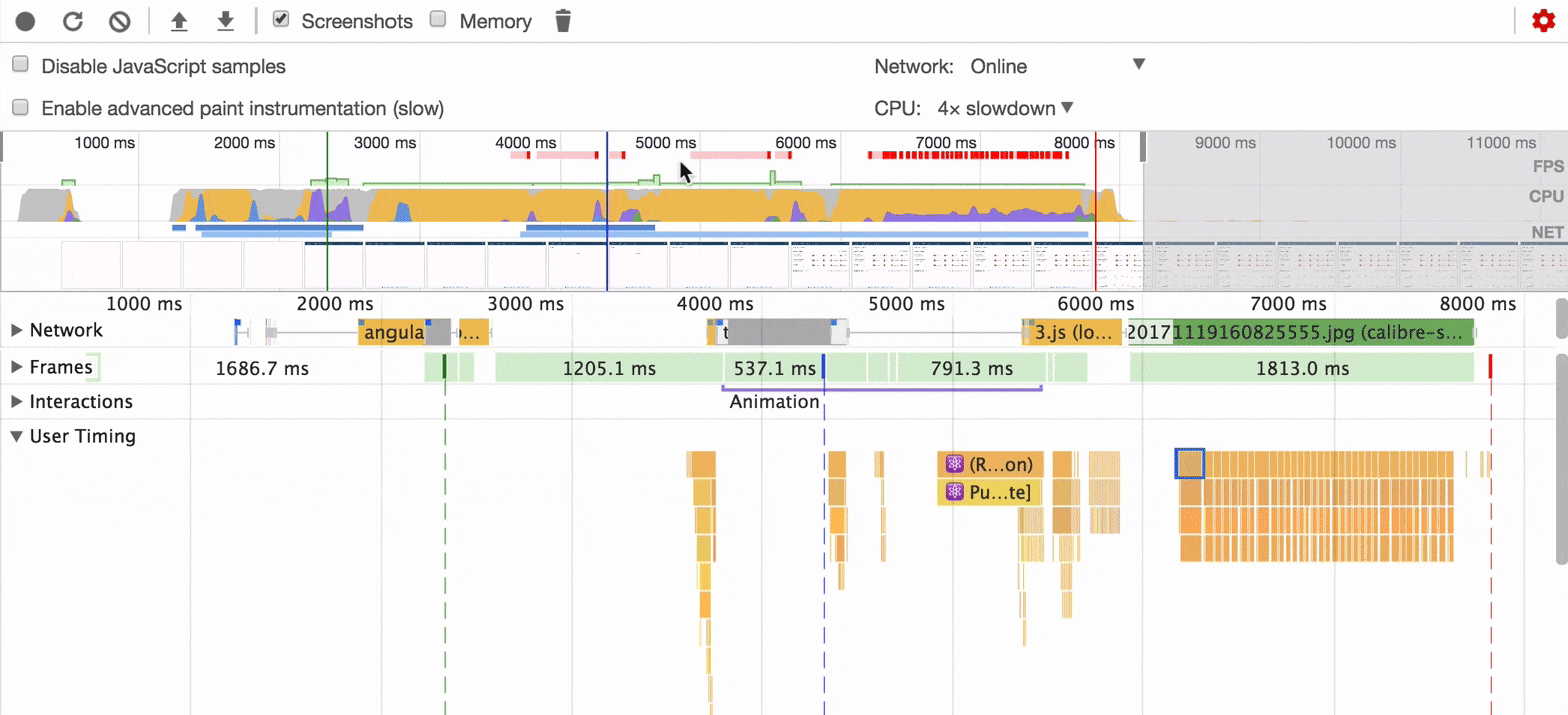 Zoom the timeline by dragging on the chart area. Did you spot the emoji ⚛️?