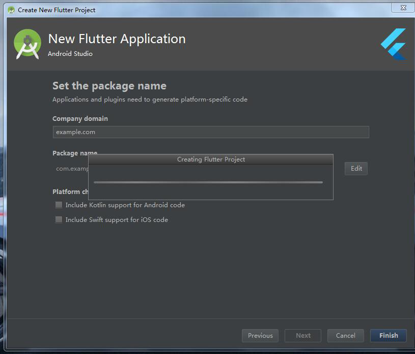 Flutter创建项目一直进不去