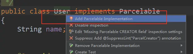 实现Parcelable接口