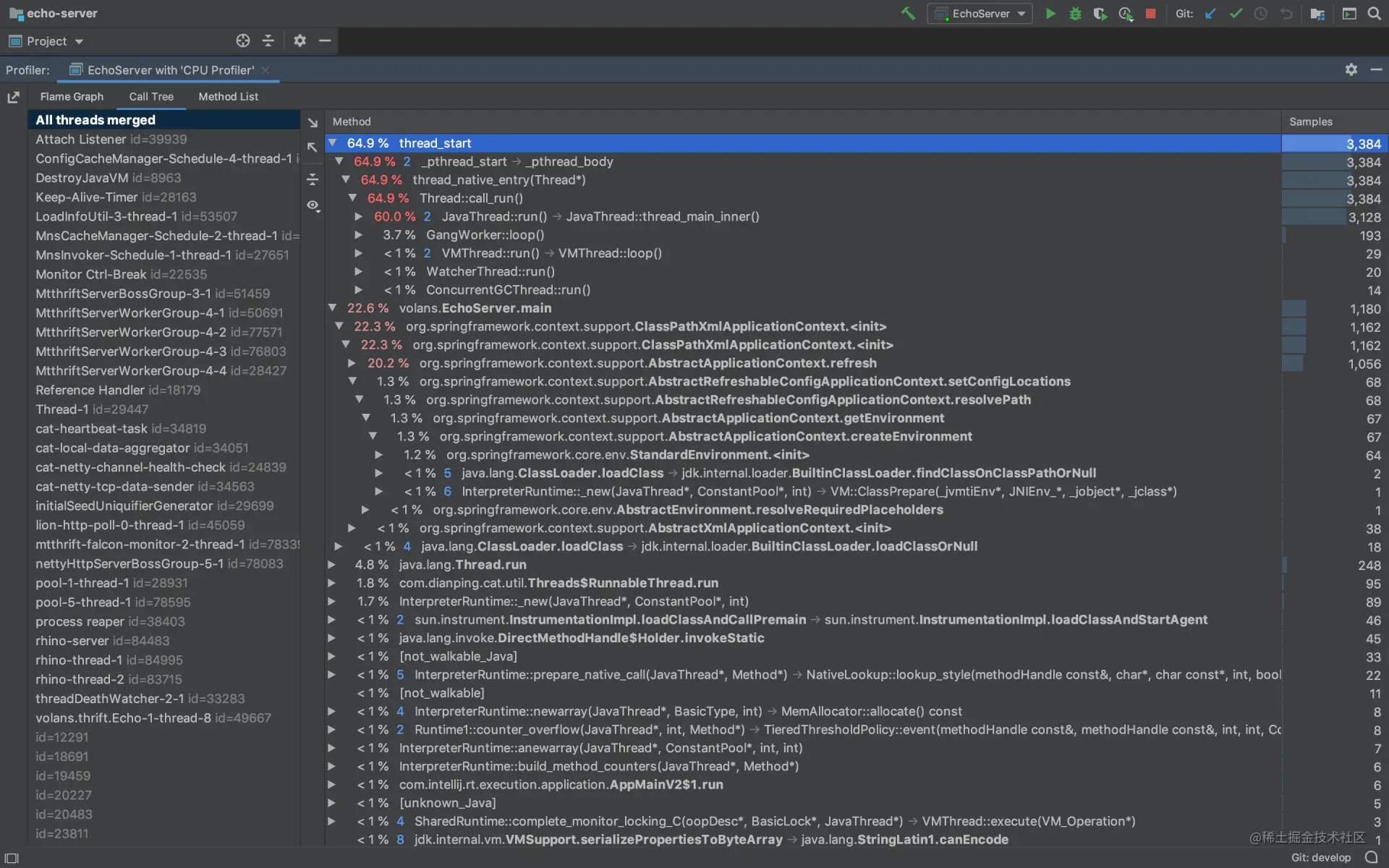 Intellij IDEA - 调用堆栈树