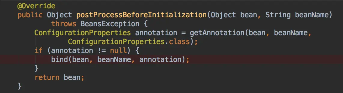 ConfigurationPropertiesBindingPostProcessor#postProcessBeforeInitialization