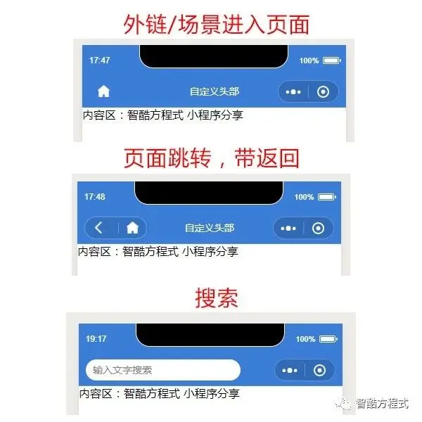 自定义头部导航
