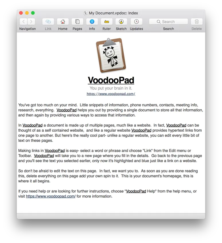 VoodooPad Mac笔记本