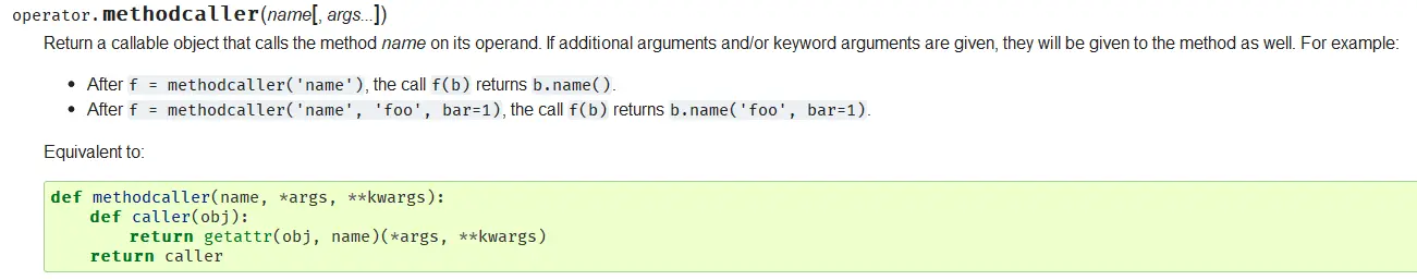 operator.methodcaller