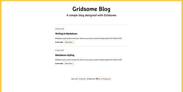示例项目Gridsome