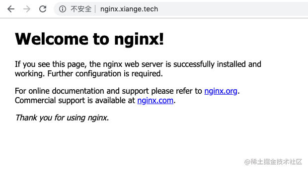 nginx 配置成功