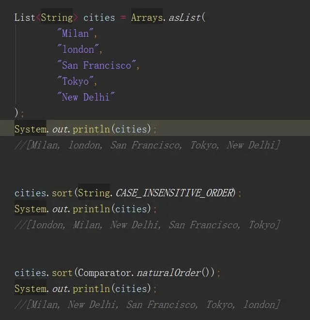 使用Java8的Comparator排序List对象集合