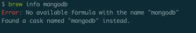 brew info mongodb